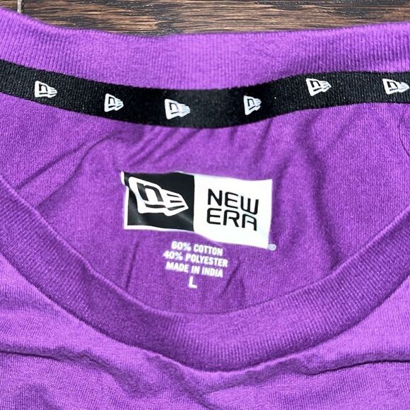 La Los Angeles.lakers NBA NEW ERA purple soft cotton blend team t shirt L - Picture 3 of 3